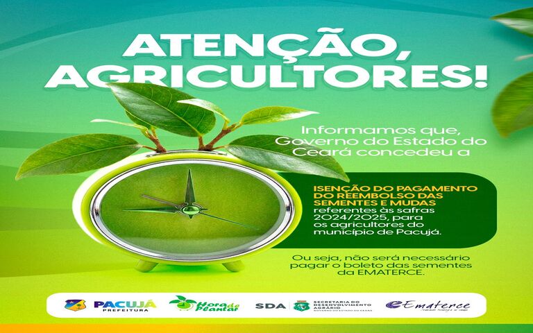 Atenção, agricultores!